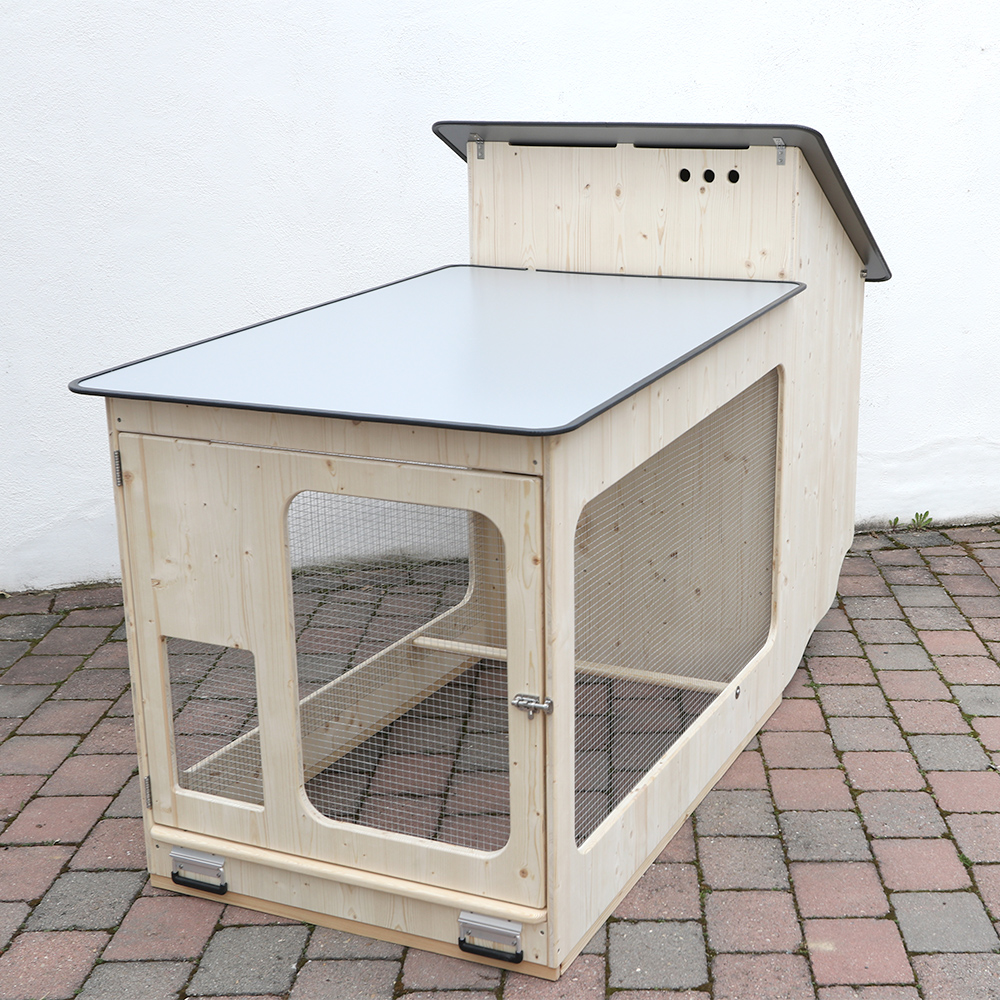 Hühnerstall-fahrbar Compact-Star Probeaufbau