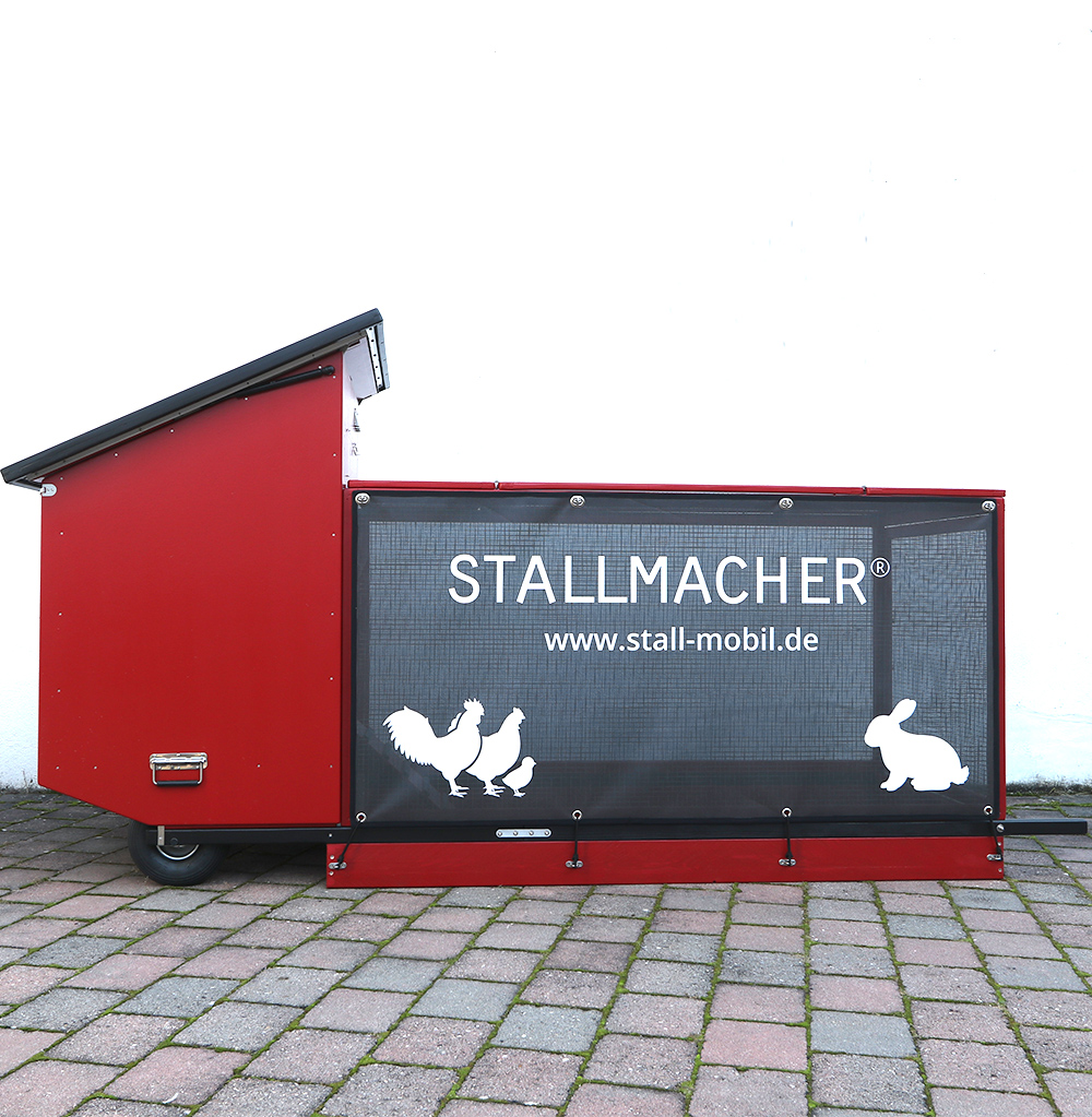 Mobiler Hühnerstall Premium-STM in rubinrot
